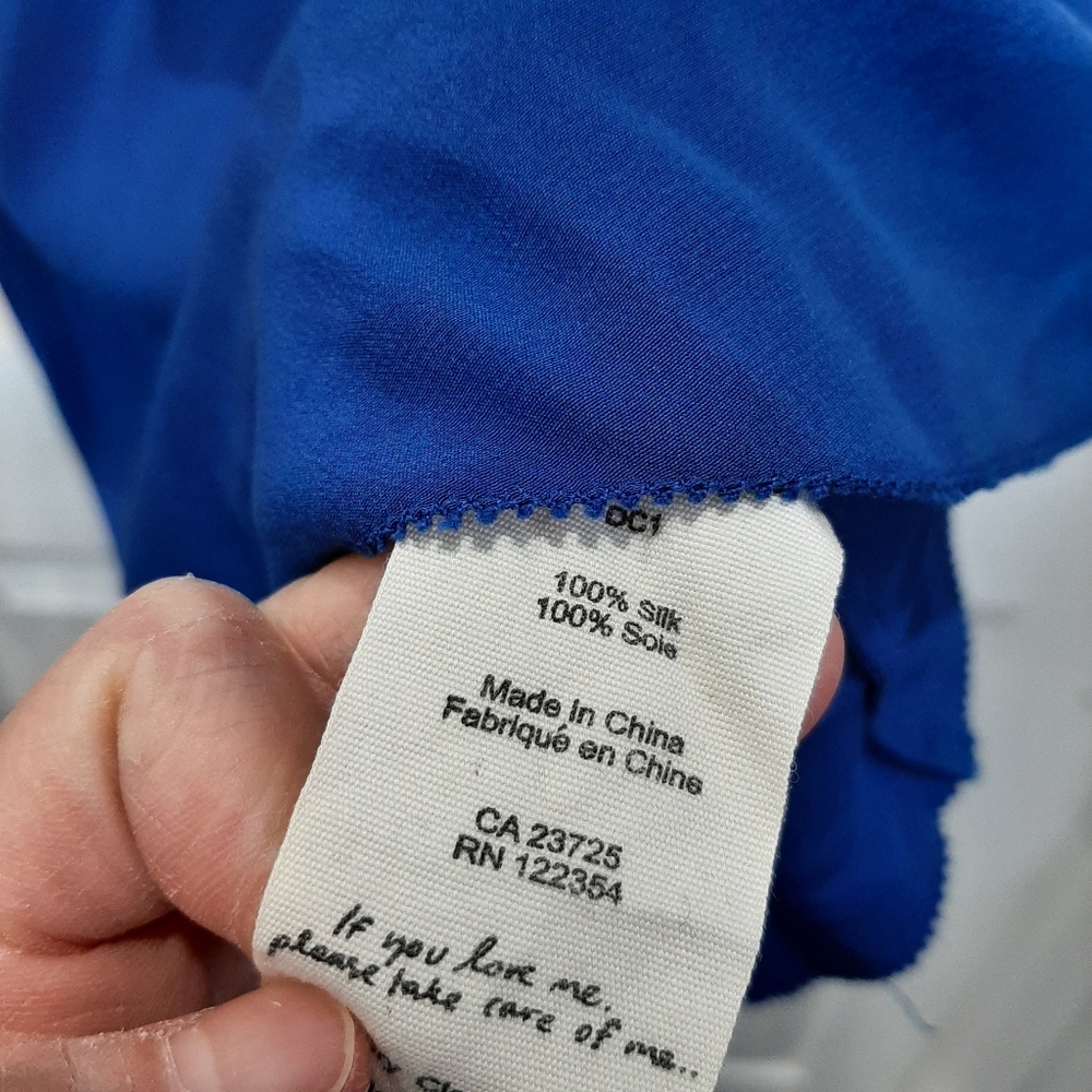 Aritzia Wilfred Silk Victoire Blue Dress XS - Picture 4 of 6